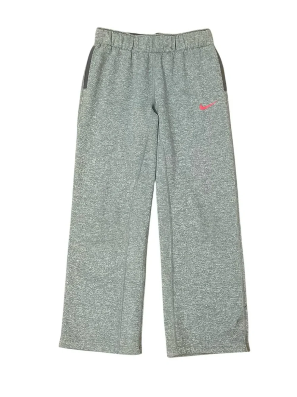 Nike Girls Dri-FIT Gray Wide Leg Drawstring Pants Size M EUC